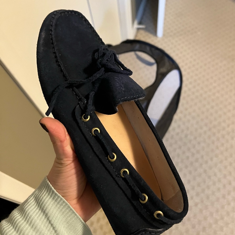 Navy Italian loafers